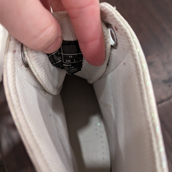 DOC MARTENS Molly Glitter platform lace-up combat boots size 11 - Picture 12 of 14